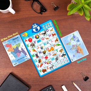 3pcs Combo BD World Map Alphabet ABC 123s Music Wall Poster Early Child Development Kits